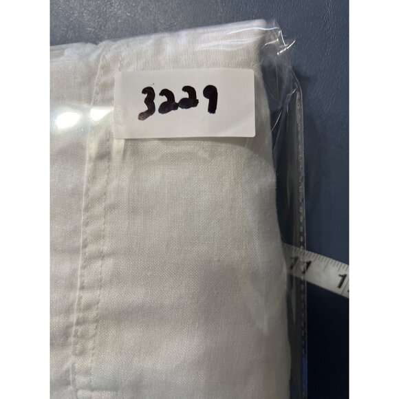 Womens Linen Pants Size 8 White Drawstring Waist Coastal Beach Boho Lagenlook - Picture 12 of 12